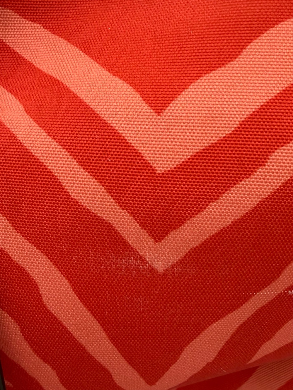 Coach Red Zebra-Print Tote with Tan Leather Trim and Logo Charm this is used! - Picture 7 of 13